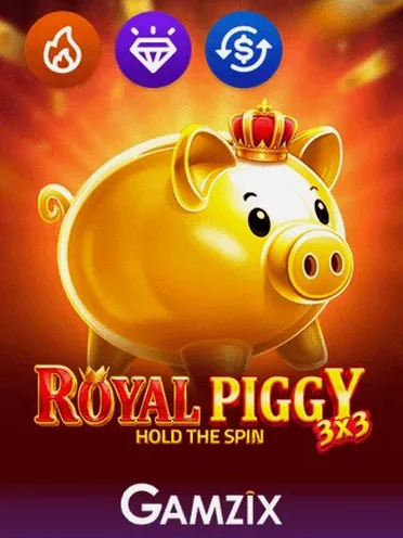 3x3 Royal Piggy Hold the Spin pokie by Gamzix at Win Crown