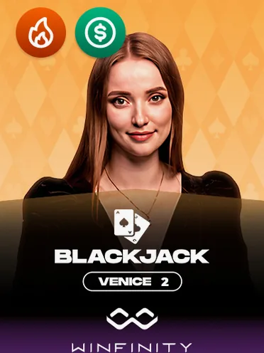 Venice Blackjack 2 live table by Winfinity at Win Crown